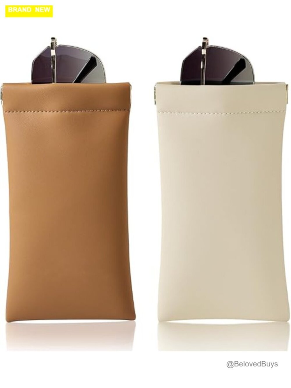 Squeeze Top Sunglass Case Organosilicon Microfiber Leather Eyeglass Pouch